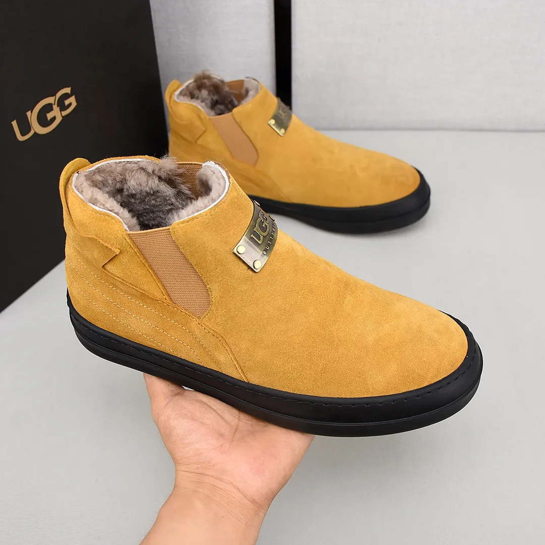 PP520👟👟👟【ugg】The upper is made of waterproof nubuck, real wool lining, and non-slip rubber sole. Warm and comfortable, a must-have in winter! Men's size 38-44 (custom-made size 45 is non-refundable).
